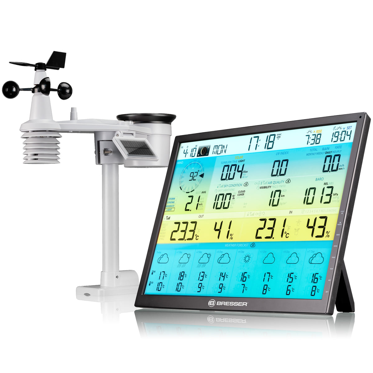 BRESSER 8-Tage 4CAST XL WLAN-Wetterstation 7-in-1 solar