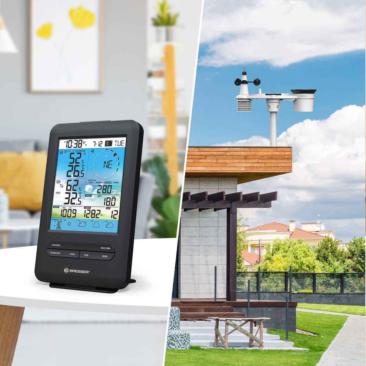 BRESSER 7-in-1-WLAN-Wetterstation 4CAST mit 4-Tage-Vorhersage