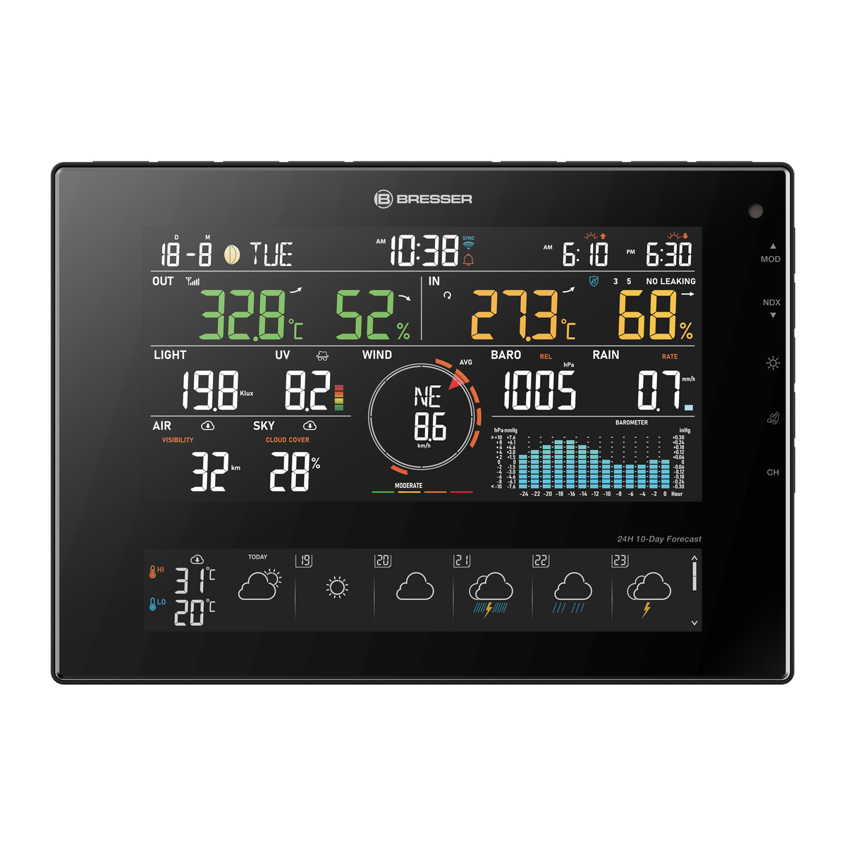 BRESSER 11-Tage 4CAST CV WLAN-Wetterstation 7-in-1