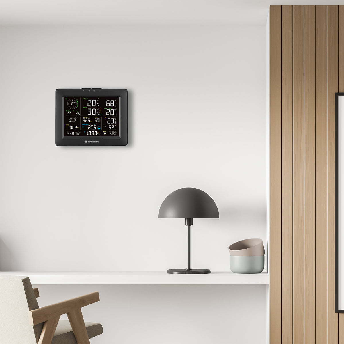 BRESSER 8-in-1-WLAN-Wetterstation mit Hitzeindex Sahara TB