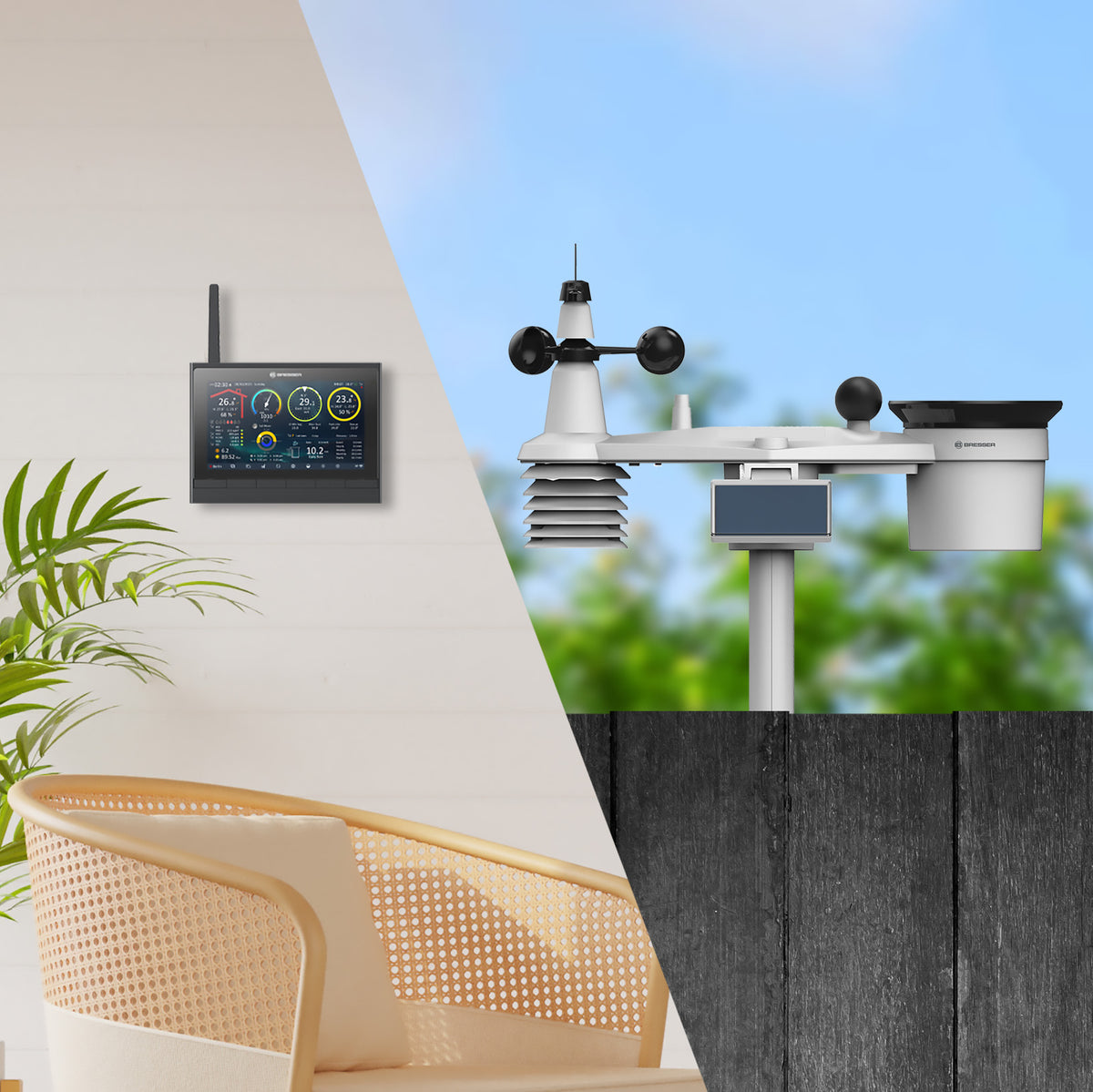 BRESSER 9-in-1 MeteoChamp HD WLAN Wetterstation