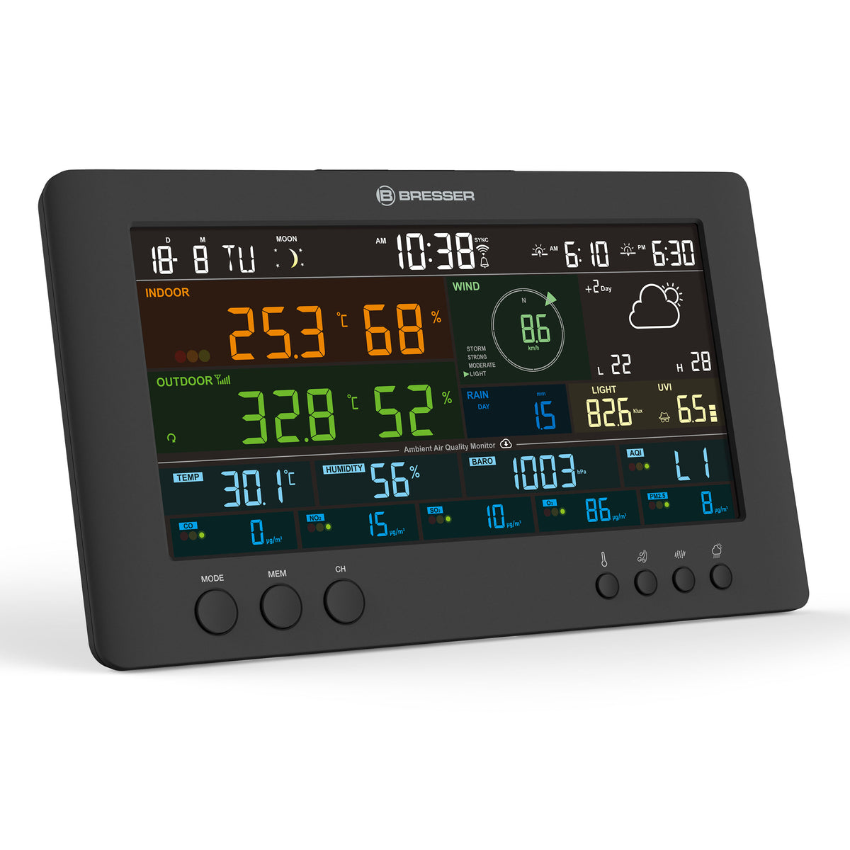 BRESSER 7-in-1-Wetterstation Air-Mon