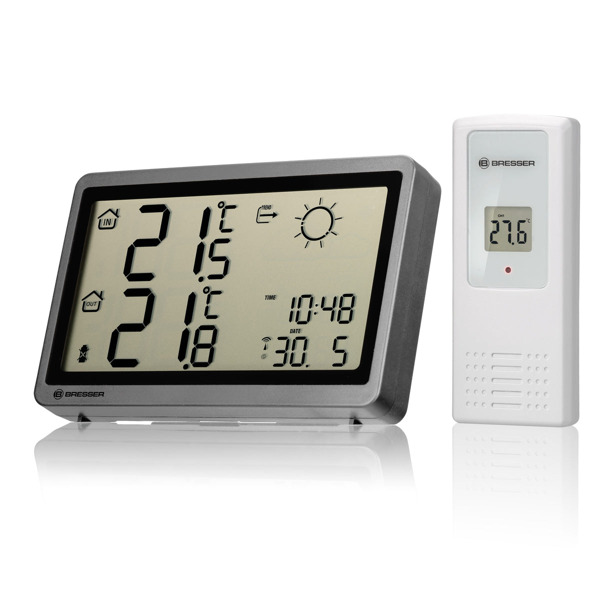 BRESSER Funkwetterstation MeteoTemp HZ anthrazit