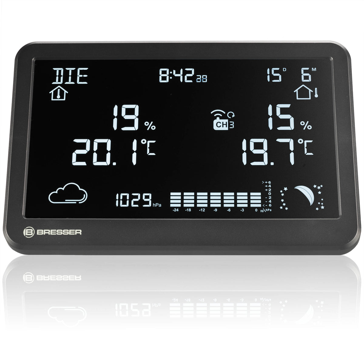 BRESSER Funk-Wetterstation MeteoTemp TBH