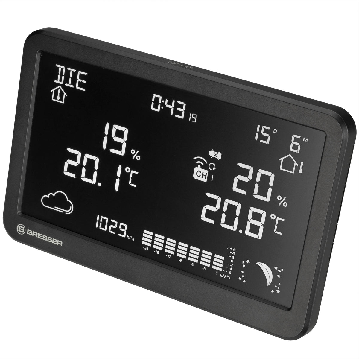 BRESSER Funk-Wetterstation MeteoTemp TBH