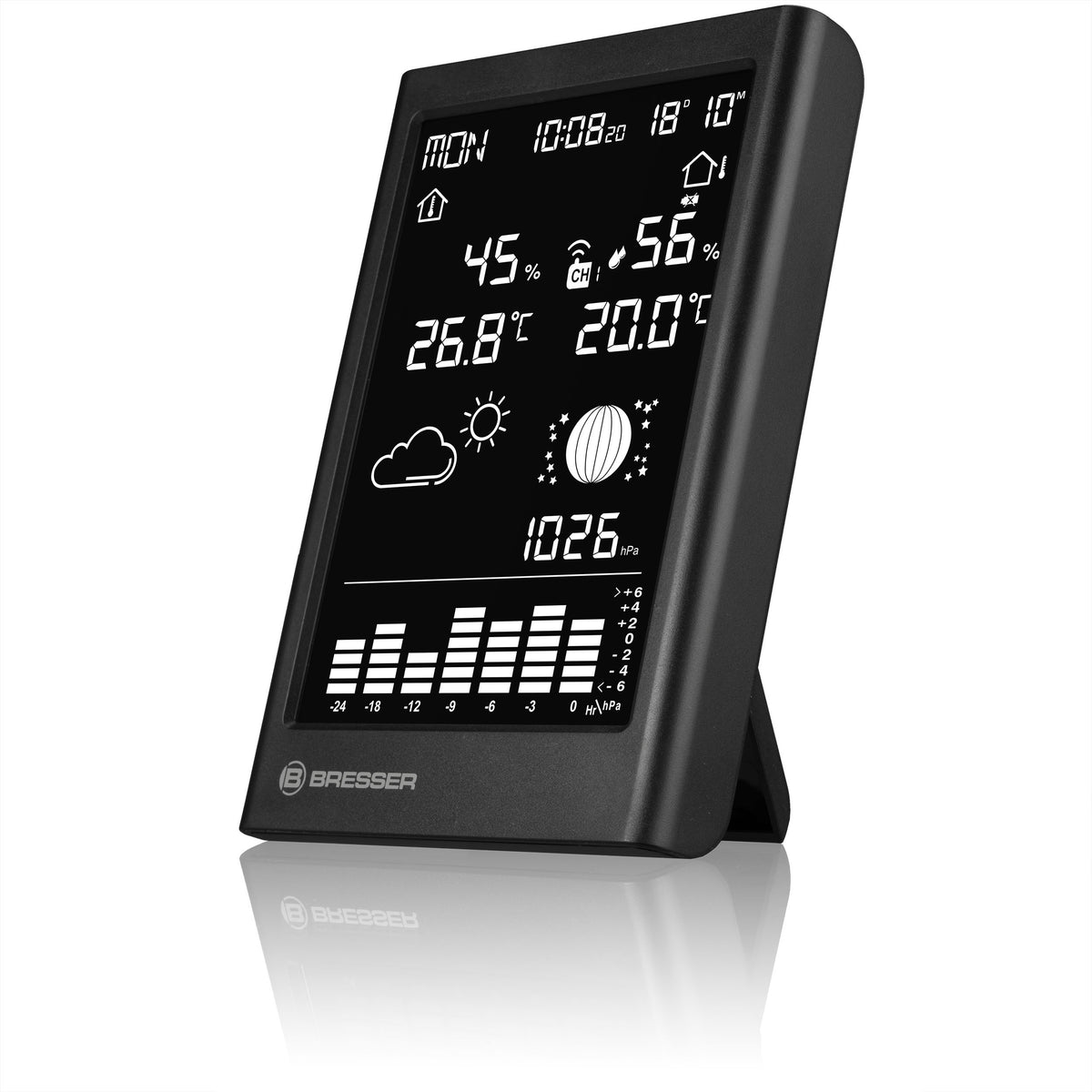 BRESSER Funk-Wetterstation MeteoTemp TBV schwarz