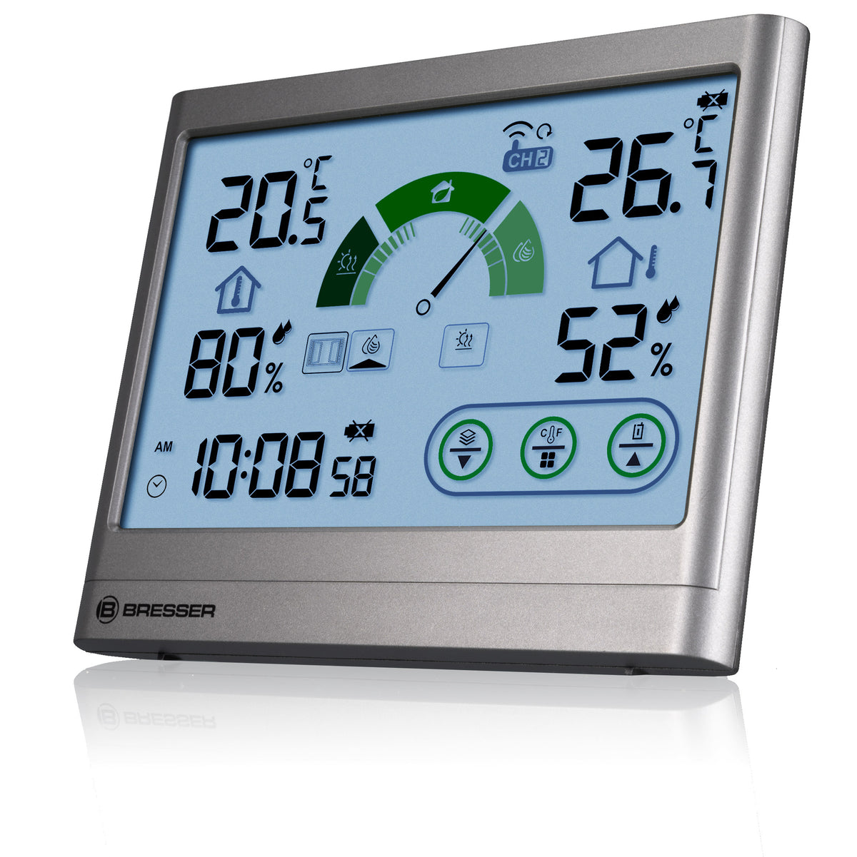 BRESSER Thermo-Hygrometer mit Lüftungsempfehlung VentAir H