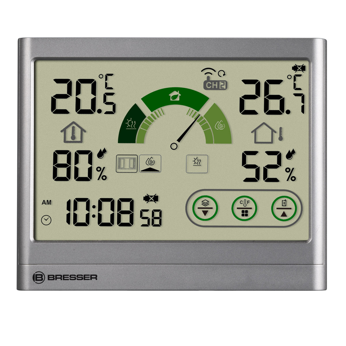 BRESSER Thermo-Hygrometer mit Lüftungsempfehlung VentAir H