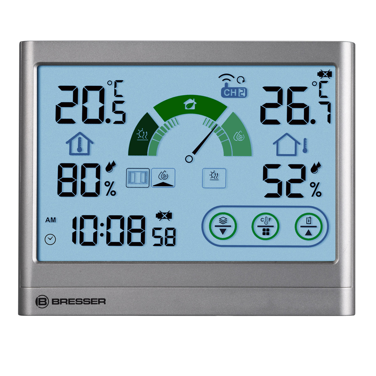 BRESSER Thermo-Hygrometer mit Lüftungsempfehlung VentAir H