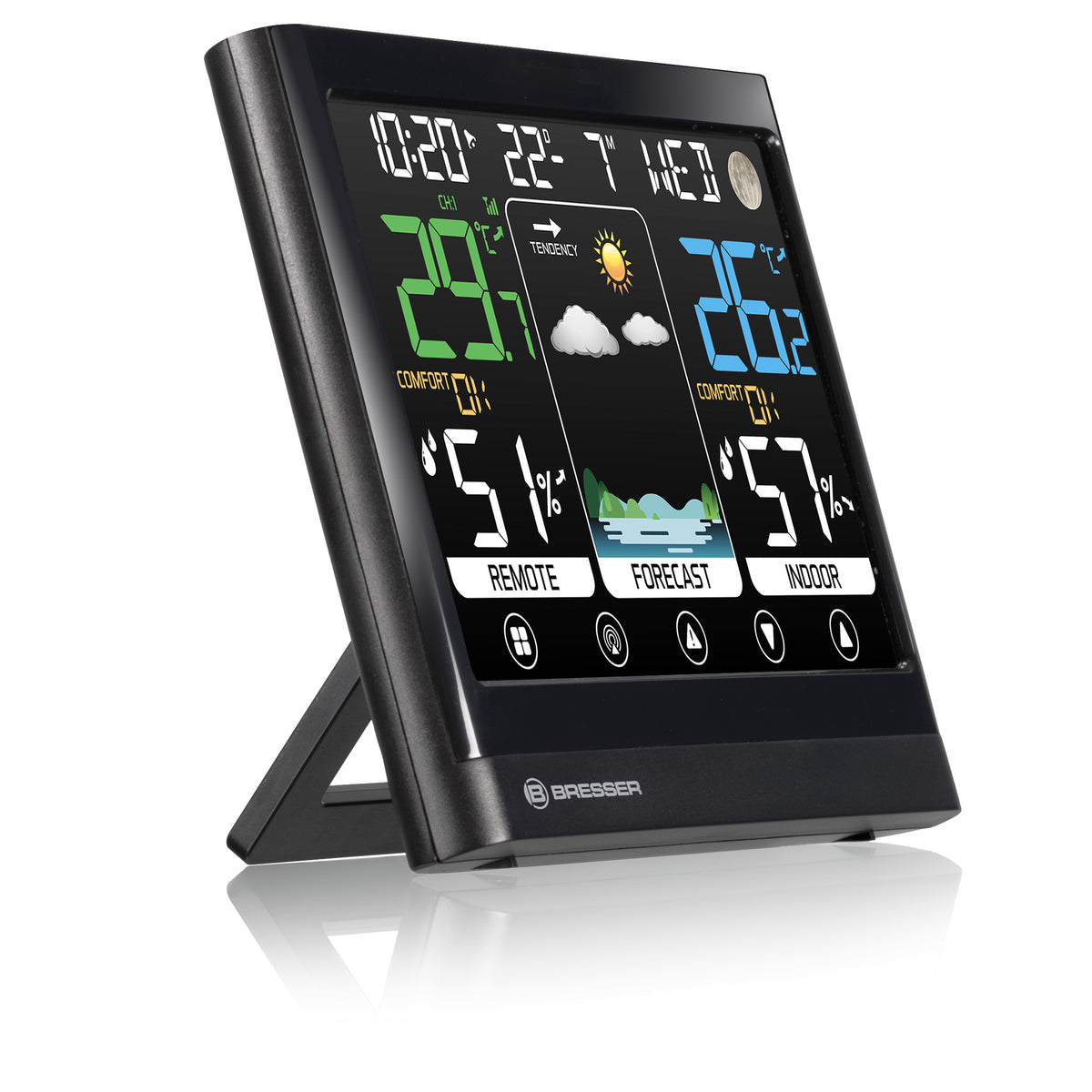 BRESSER MeteoTemp BF Wetterstation mit Touch-Display
