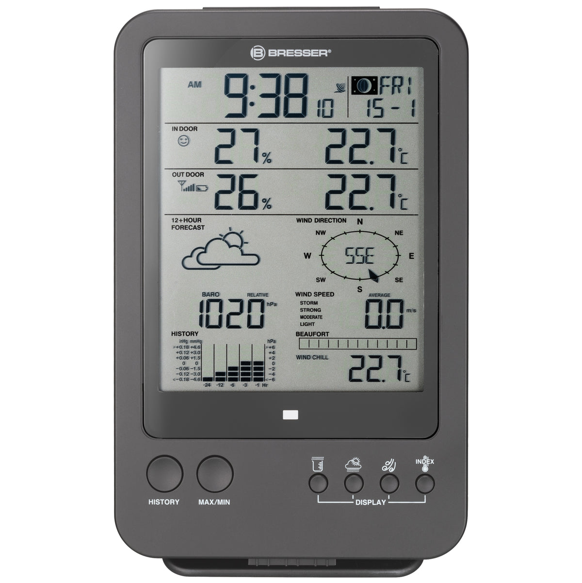 BRESSER zusätzliche / Ersatz-Basisstation für 7002513 5-in-1-Wetterstation
