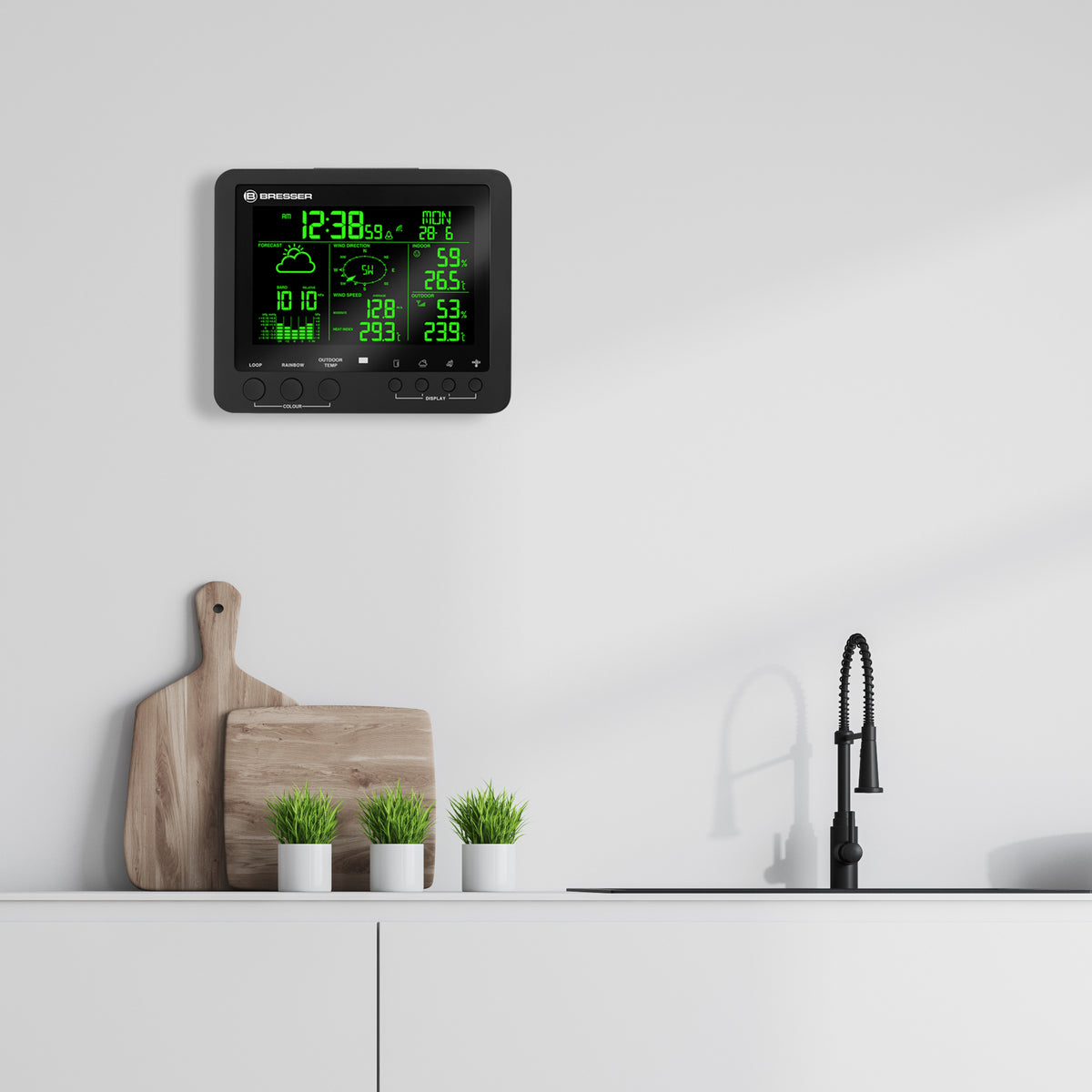 BRESSER zusätzliche / Ersatz-Basisstation für 7002520CM3000 Farb-Wetterstation
