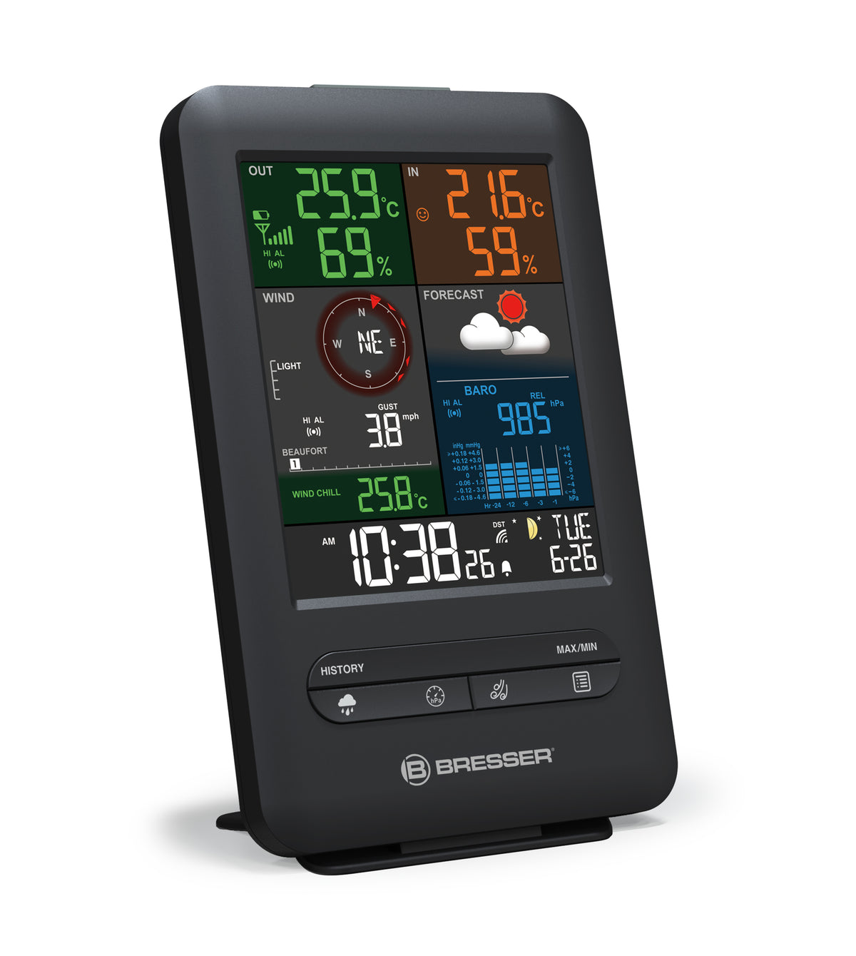 BRESSER zusätzliche / Ersatz-Basisstation für 7002525 Beaufort Wetterstation 5-in-1
