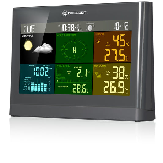 BRESSER zusätzliche / Ersatz-Basisstation für 5-in-1 Comfort Wetterstation 7002550QT5000 grau