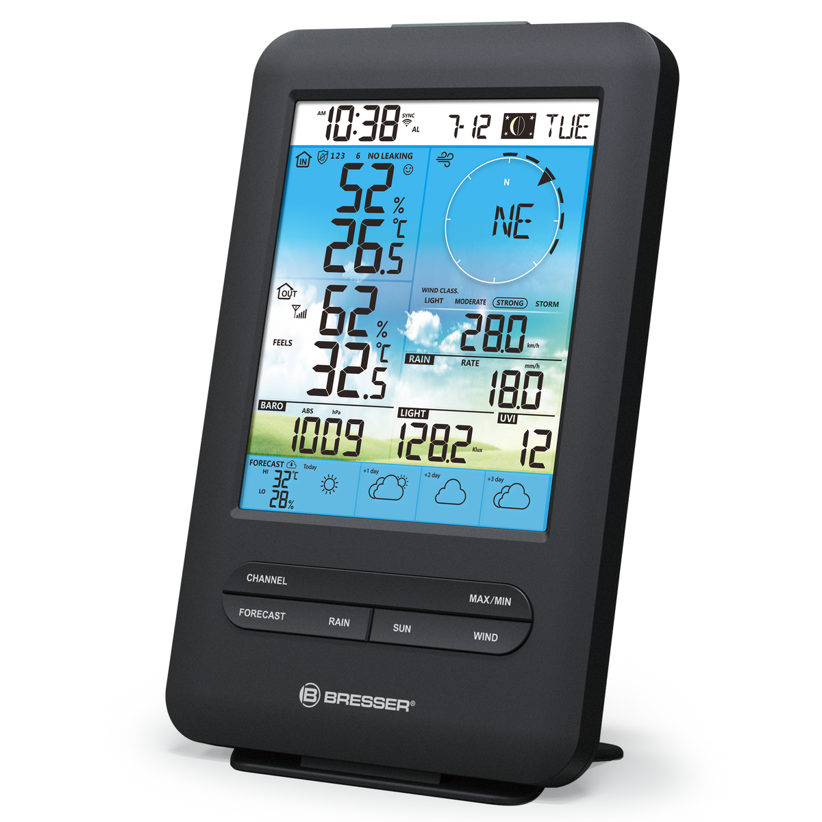 BRESSER zusätzliche / Ersatz-Basisstation für 7003200 4-Tage 4CAST WLAN-Wetterstation