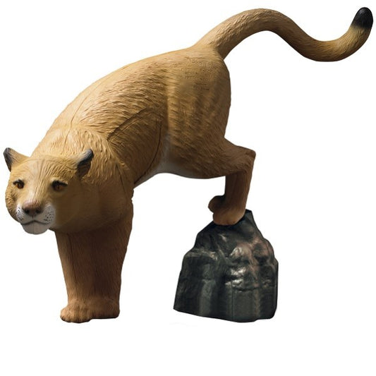3D Ziel RINEHART Mountain Lion with Rock