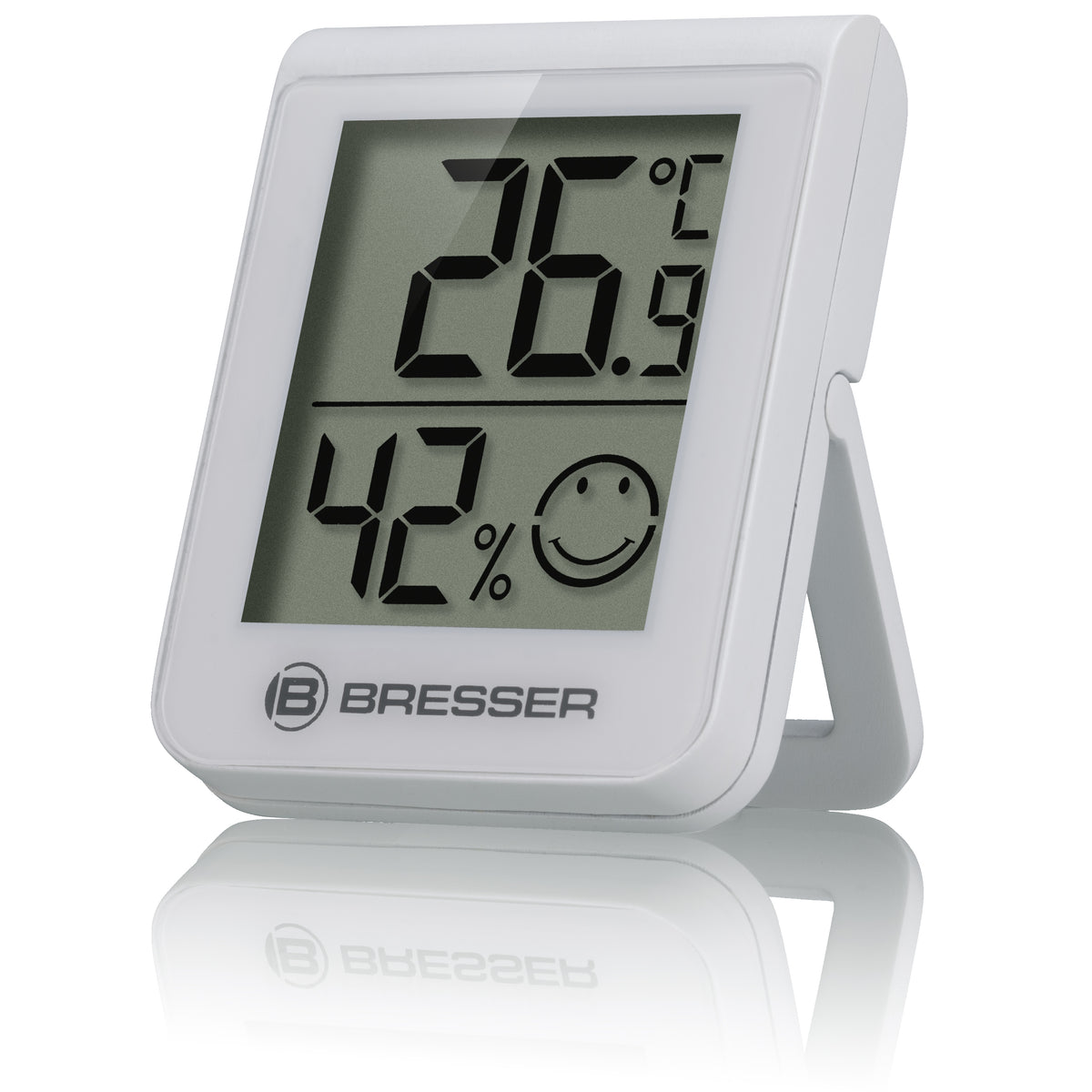 BRESSER HumiTemp Thermo-Hygro-Indikator, weiß