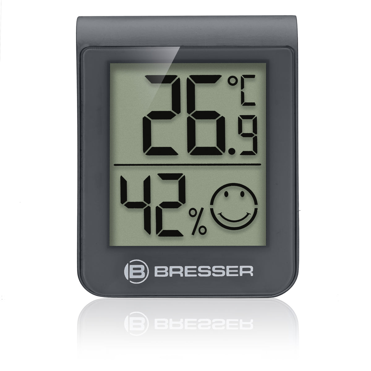 BRESSER HumiTemp Thermo-Hygro-Indikator grau