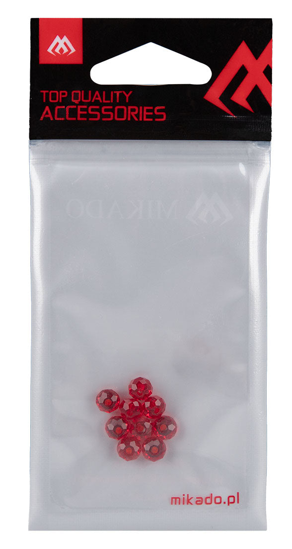 Mikado BEADS - Carolina Rig - Size 6x8mm - Red - 10pcs