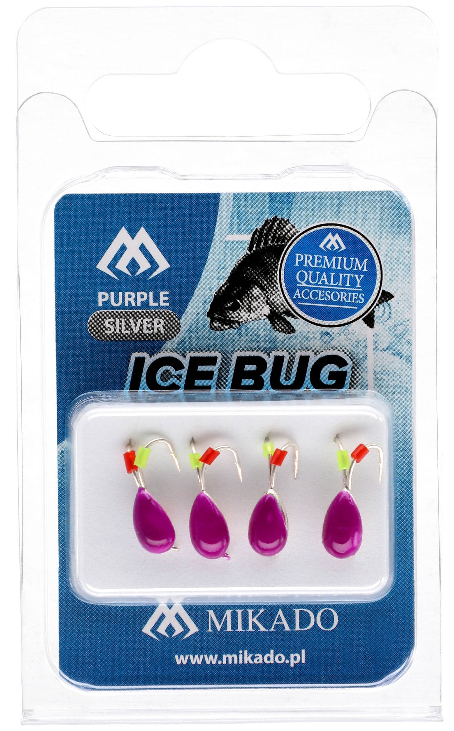 Mikado Köder - Ice Bug Größe 4mm - Violett Und Silber - 4 Stk.