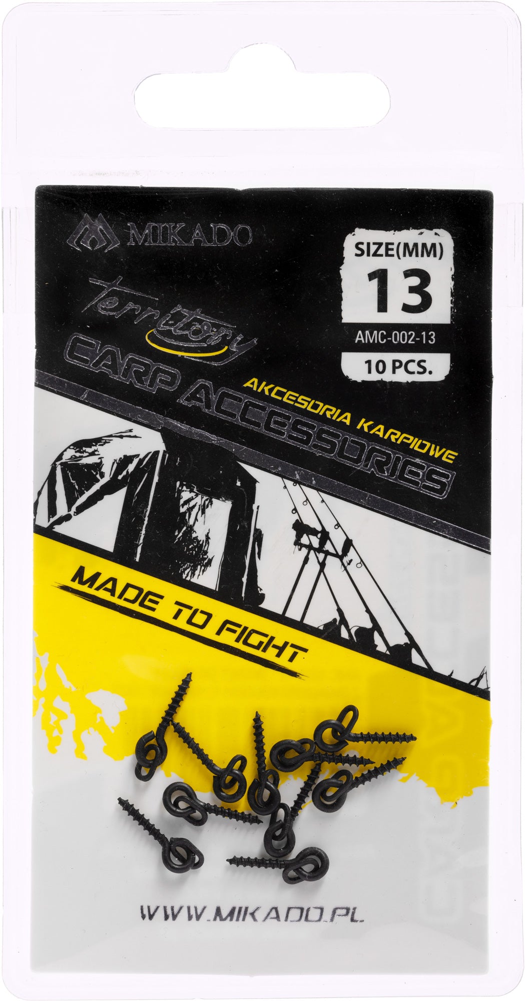 Mikado Schraube - Für Boilies Mit Ovalring - 13mm - 10 Stk.