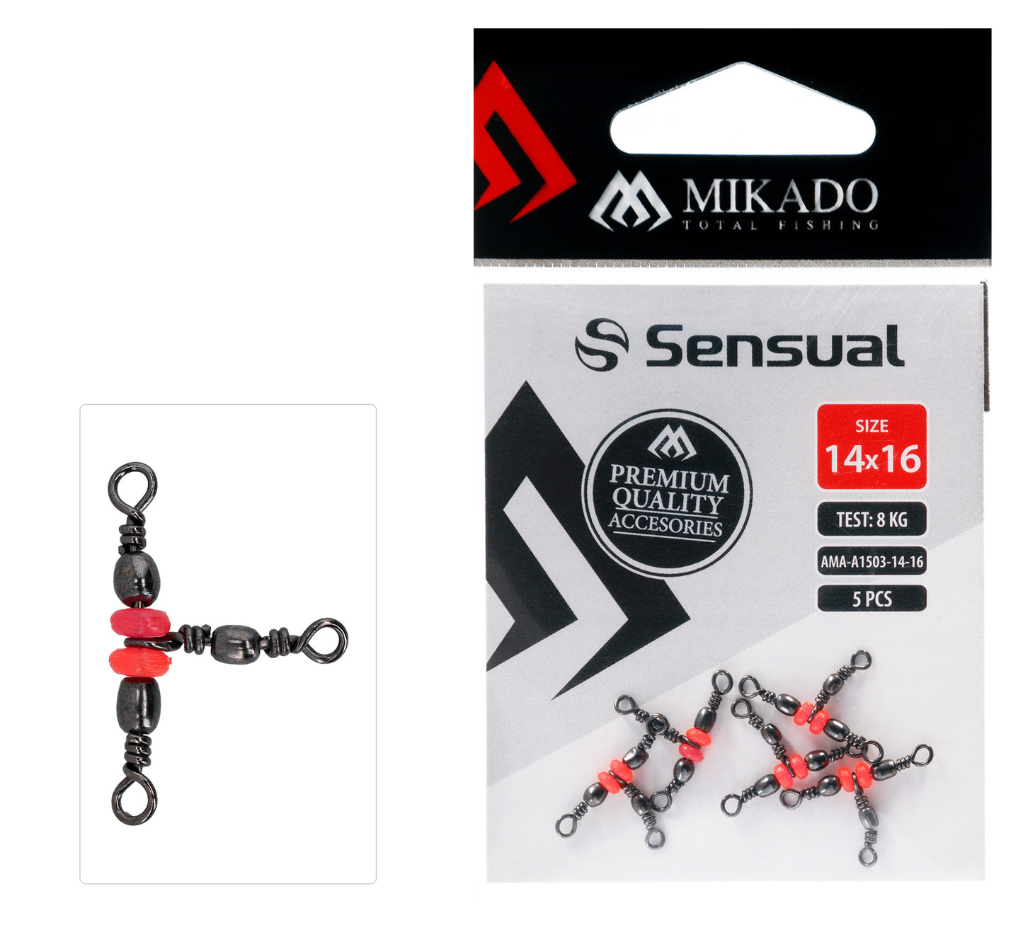 Mikado Tönnchenwirbel - Dreifach Mit Perlen - Größe 14/16 Bn - 5 Stk.
