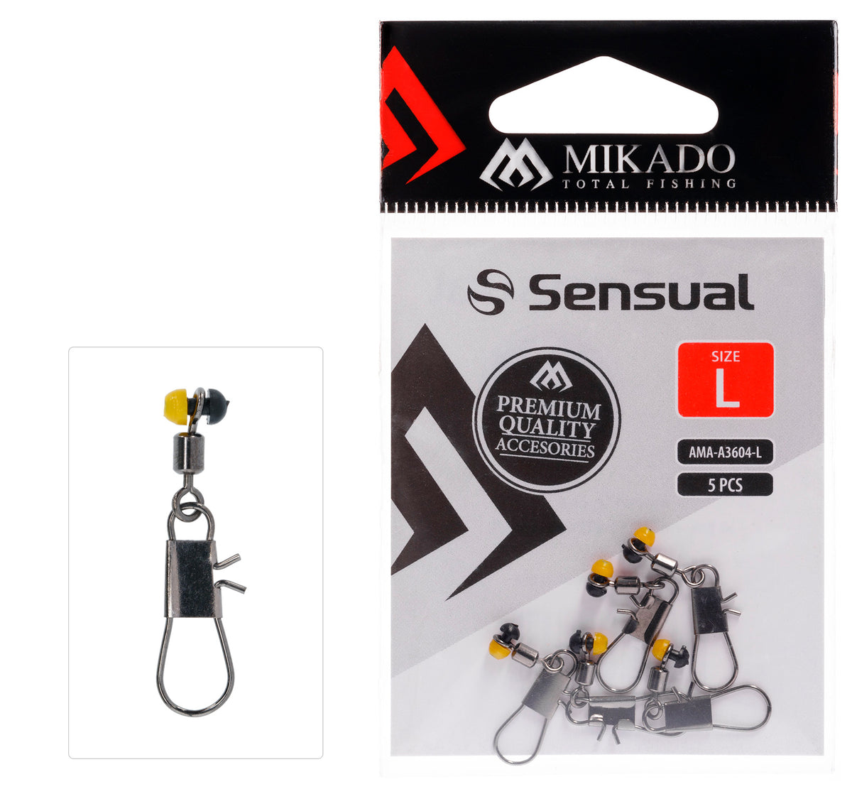 Mikado Befestigungssystem - WAGGLER/FEEDER - Adapter - Größe L Bn - 5 Stk.