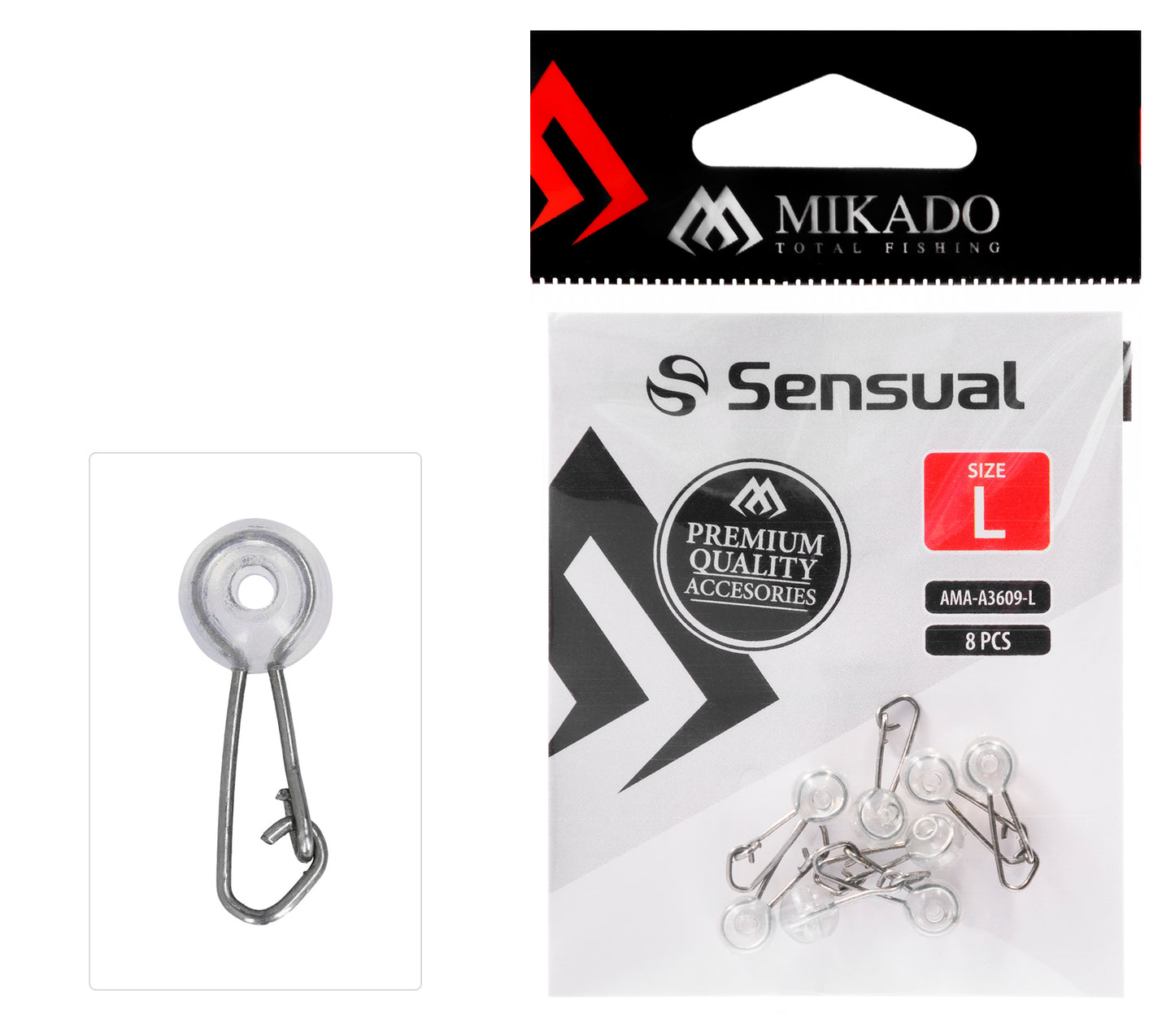 Mikado Fixing System - Snap With Bead - Size M - 8 pcs.