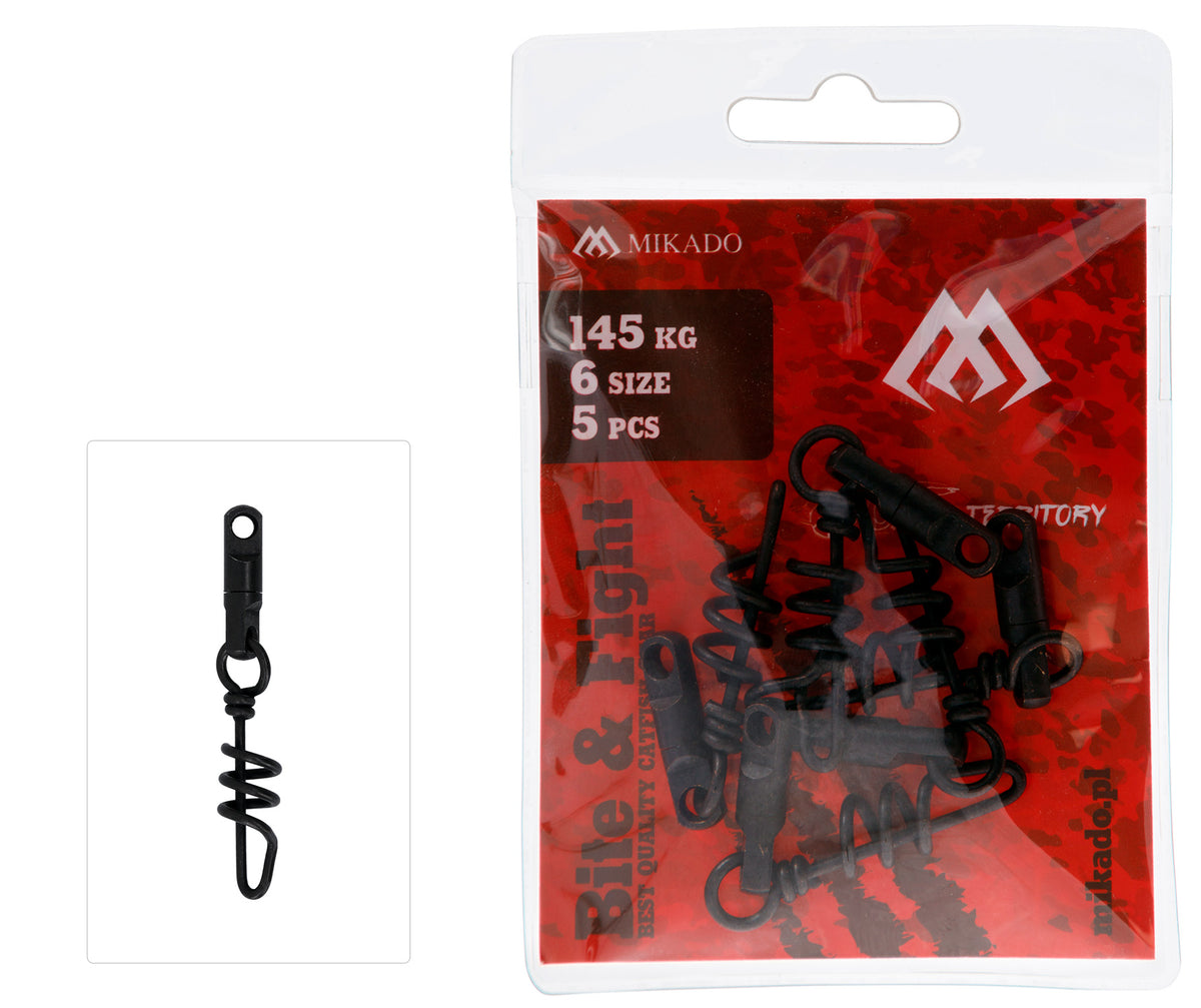 Mikado Wirbel - Mit Schnappen Schraube - Größe 4mm - Schwarz Matt - 5 Stk.