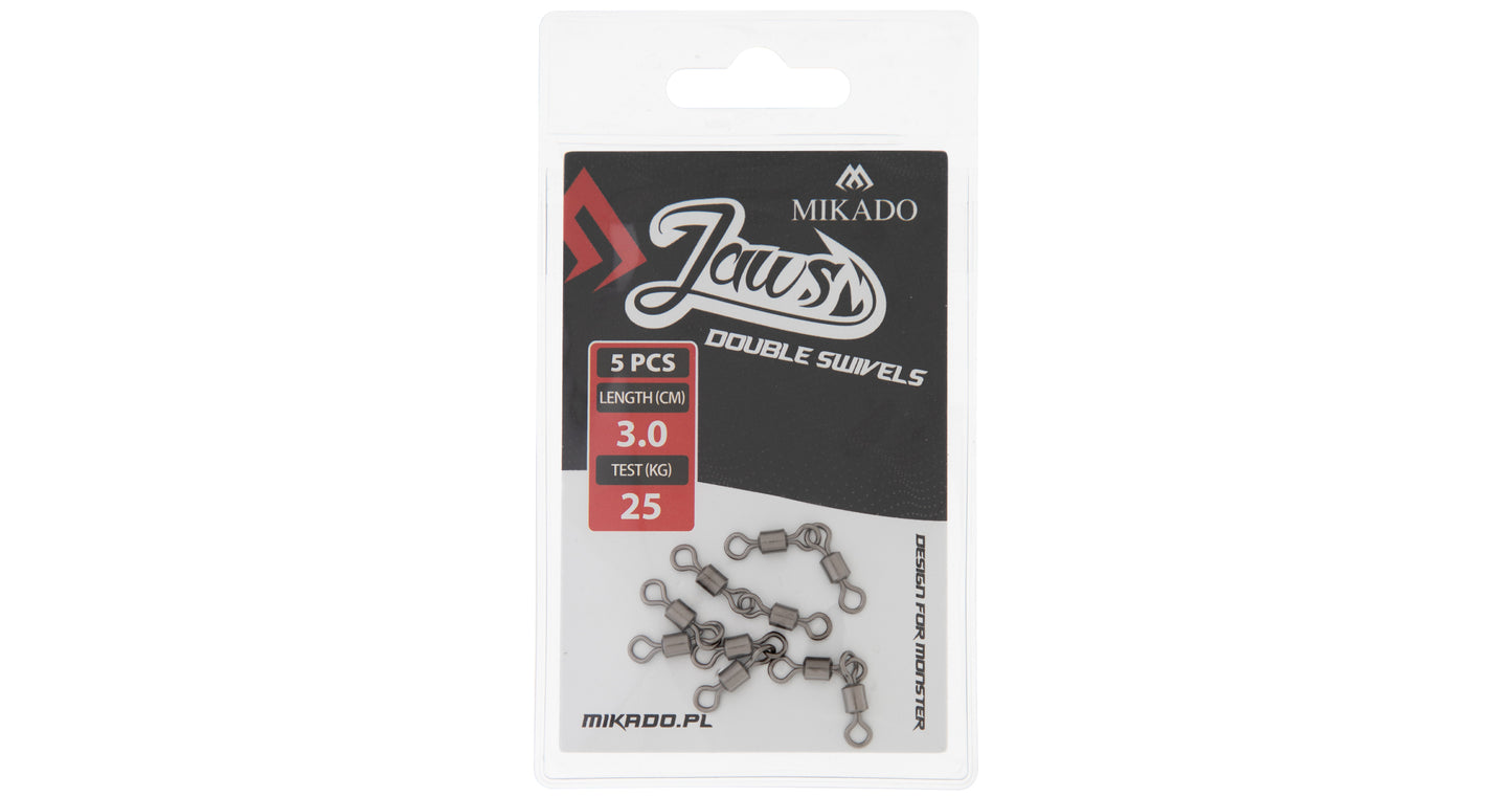 Mikado Wirbel - Jaws Double Swivels - 25kg - 5 Stk.