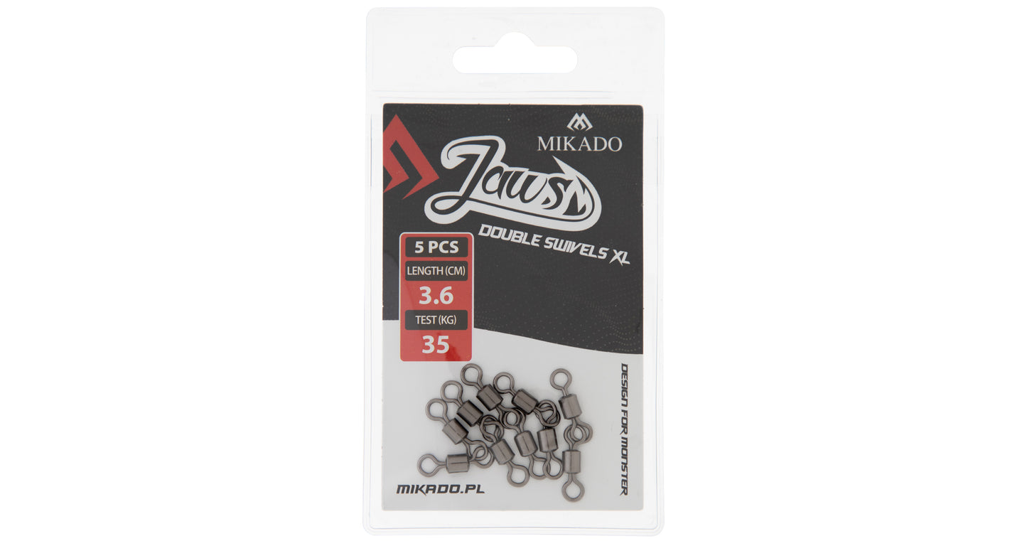 Mikado Wirbel - Jaws Double Swivels Xl - 35kg - 5 Stk.