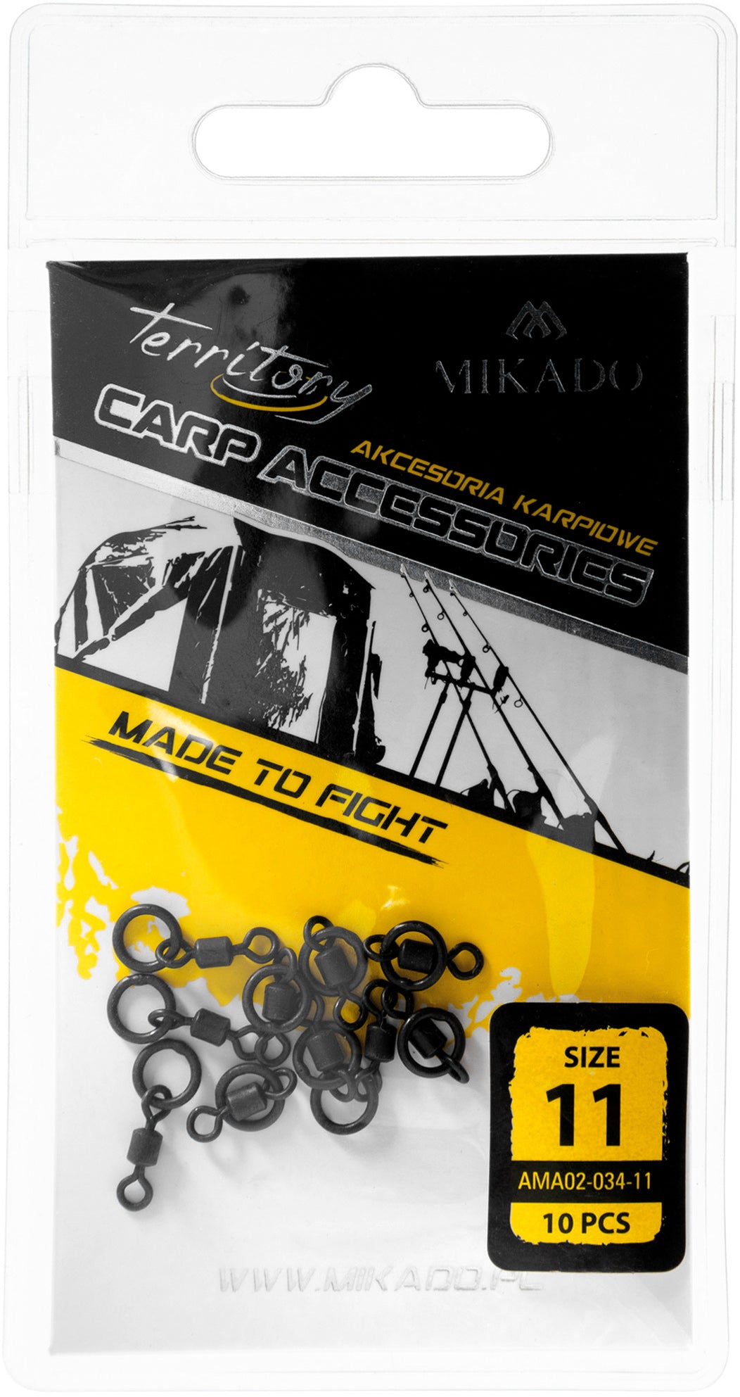 Mikado Roll-Wirbel - Mit Split-Ring NR. 8 - 10 Stk.