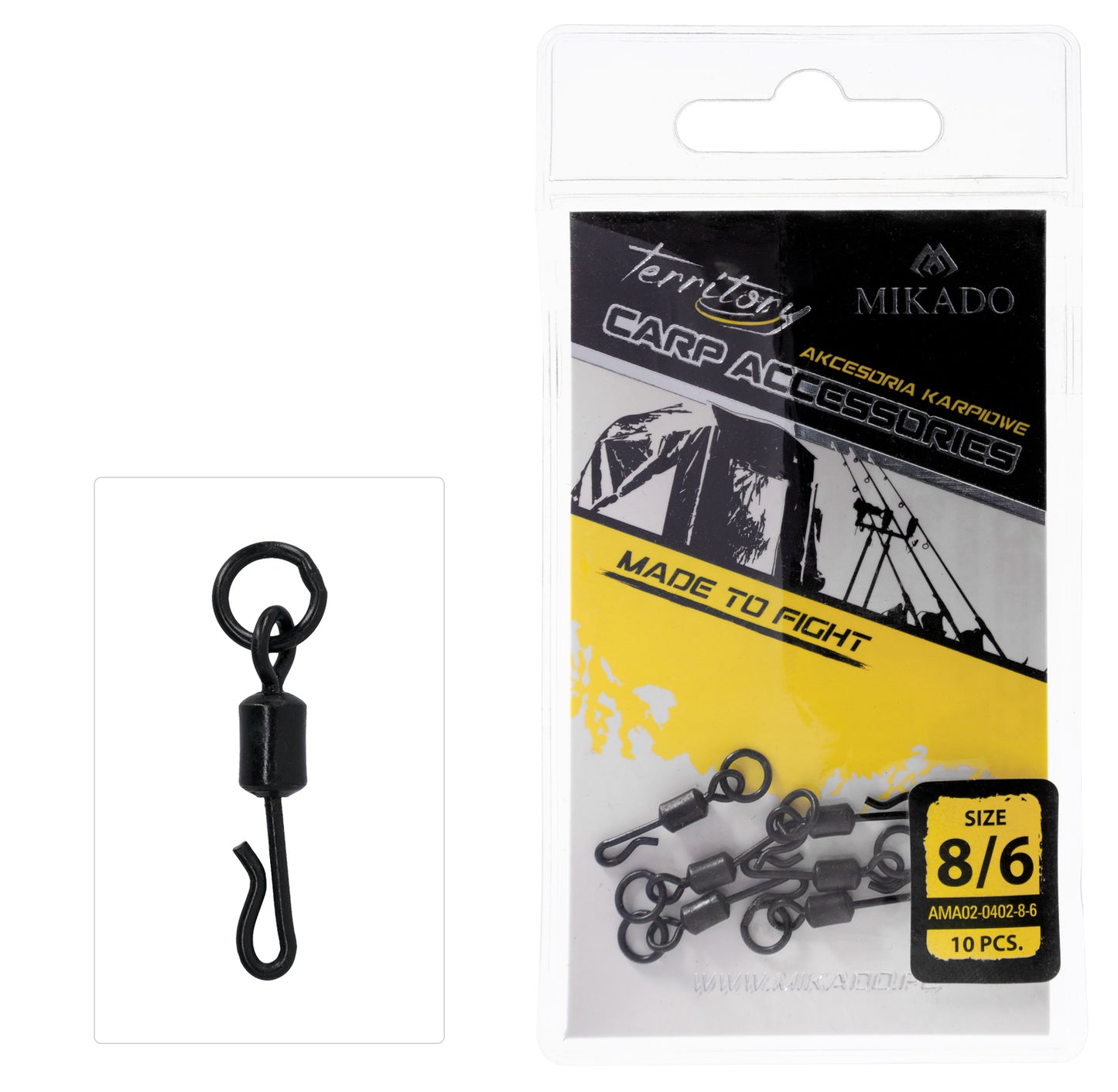 Mikado Wirbel - Quick Change Mit Split-Ring NR. 8 - 10 Stk.