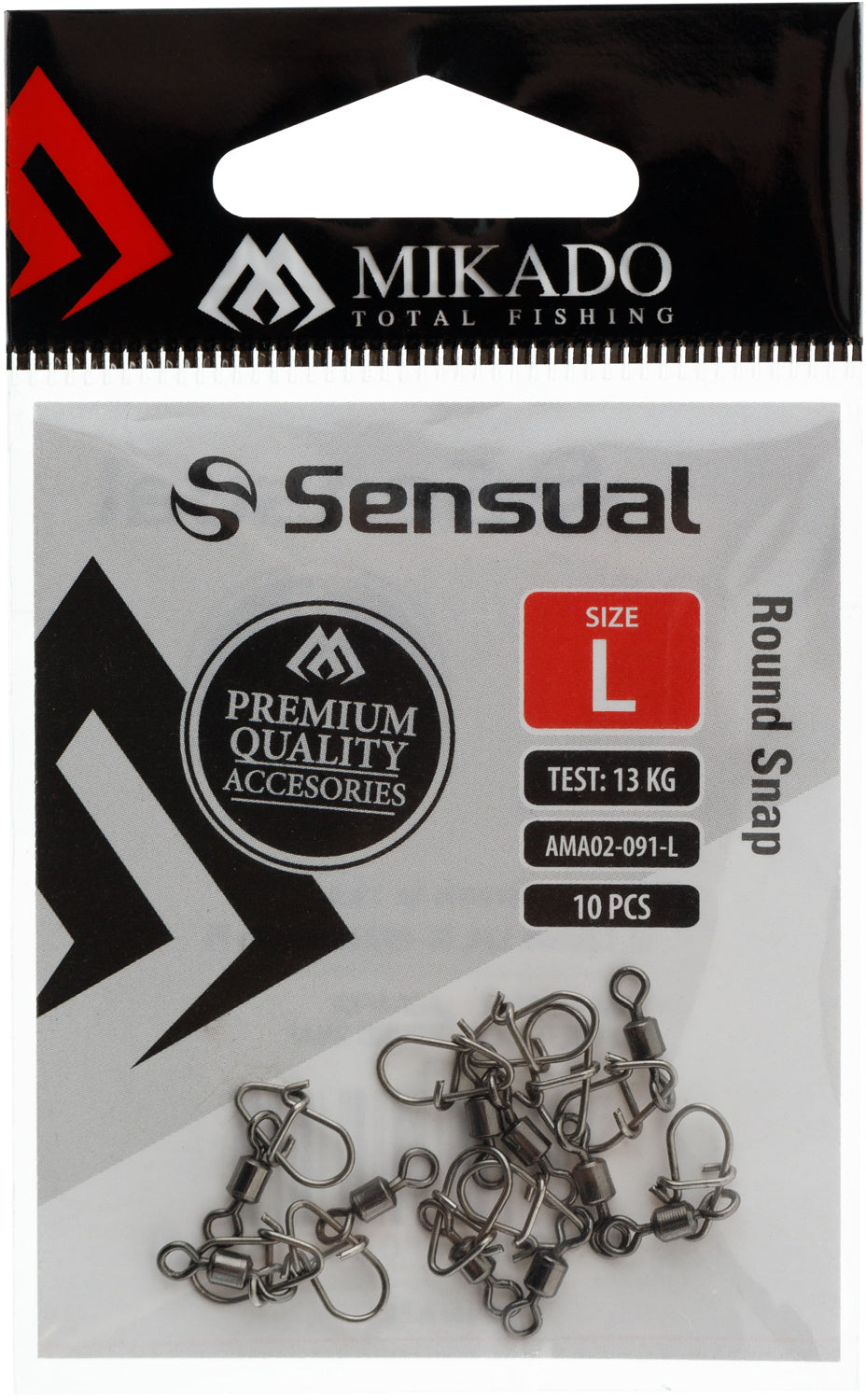 Mikado Snap - Mit Wirbel - Round Snap - Größe S - 10 Stk.