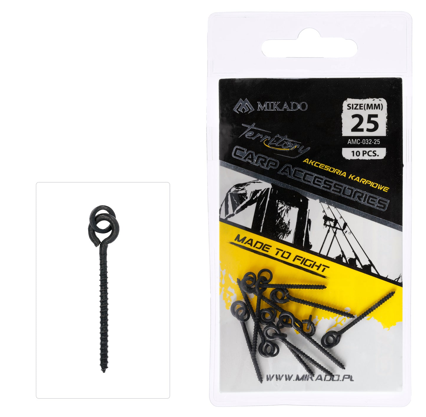 Mikado Schraube - Für Boilies Mit Split-Ring 13mm - 10 Stk.