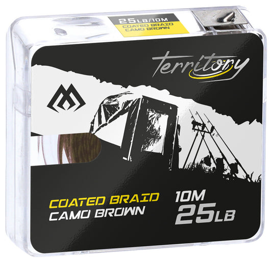 Mikado Geflochtene Vorfachschnur - Coated Braid - 35lbs/10m - Camo Braun - 1 Stk.