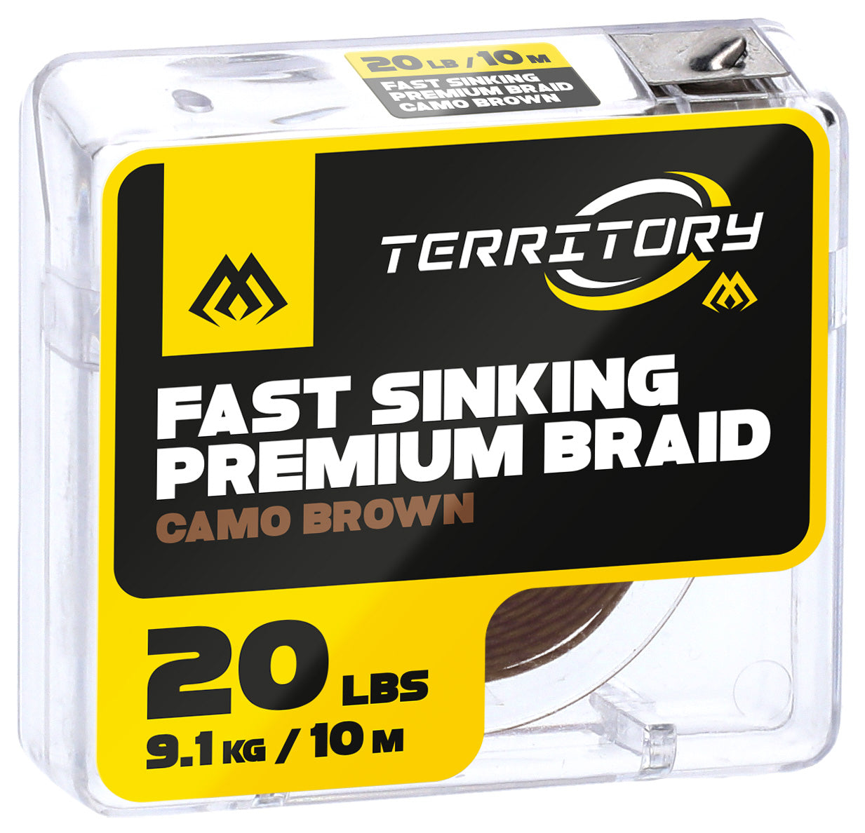 Mikado Geflochtene Vorfachschnur - Fast Sinking Premium Braid - 30lbs/10m - Camo Braun - 1 Stk.