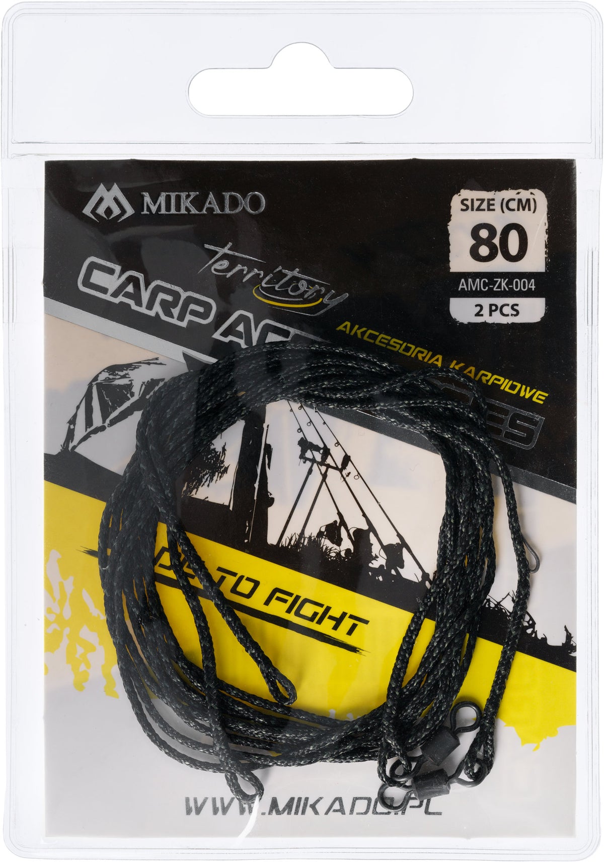 Mikado Leader - Karpfen Set - Leadcore 80CM Mit Wirbel - 2 Stk.