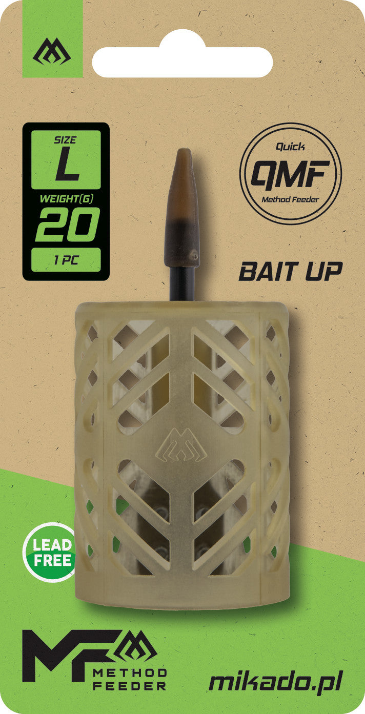 Mikado Feeder - Bait Up Feeder - Q.M.F. Größe L - 20g - 1 Stk.