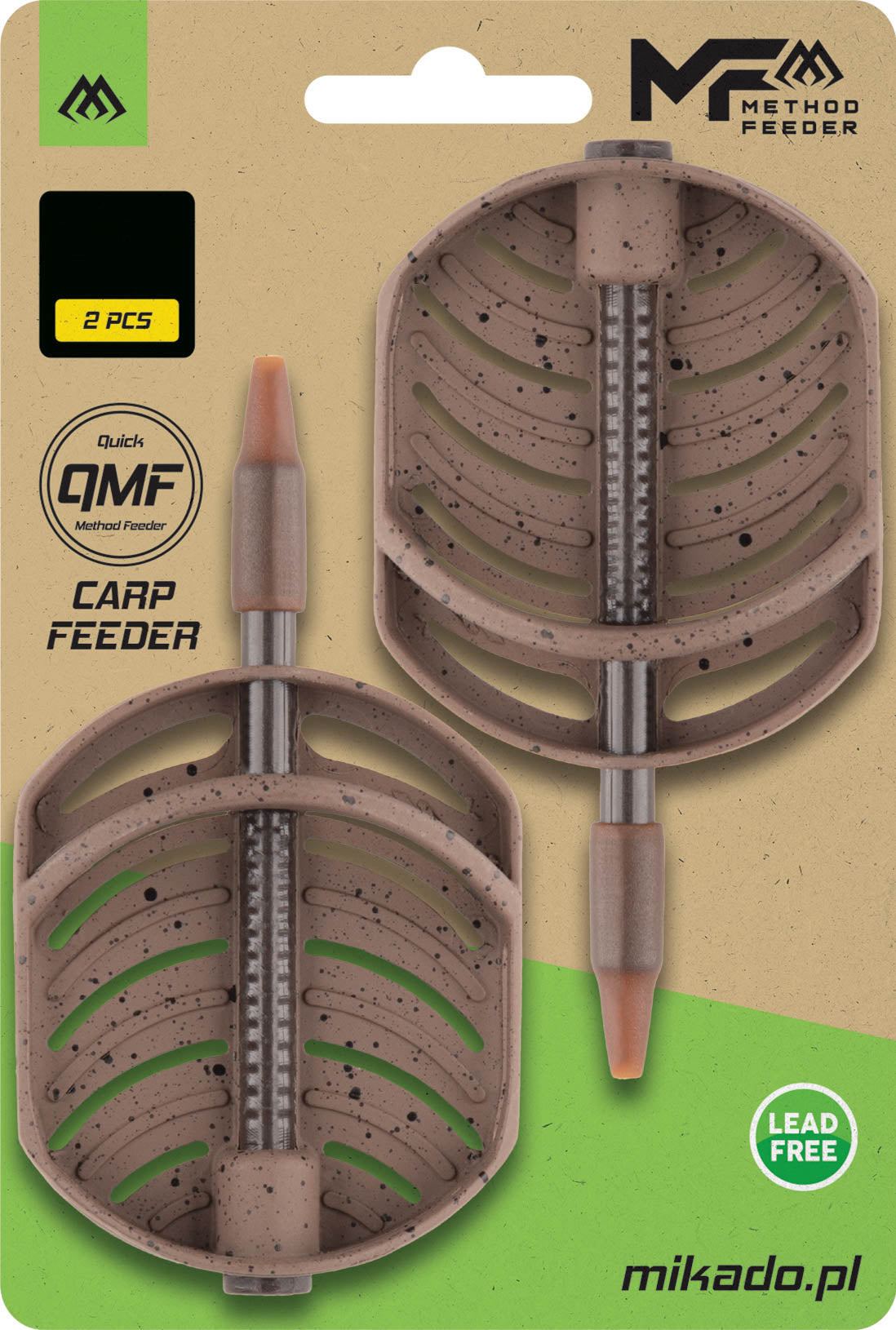 Mikado Futterkorb - Carp Feeder - Q.M.F. System - 50g - 2 Stk.