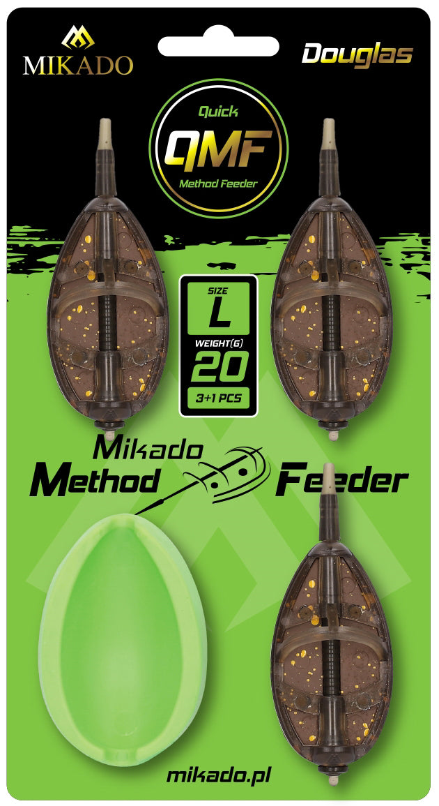 Mikado Feeder - Method Feeder "DOUGLAS" Q.M.F. System L Set - 3x60g + Feeder Form - 1 Satz