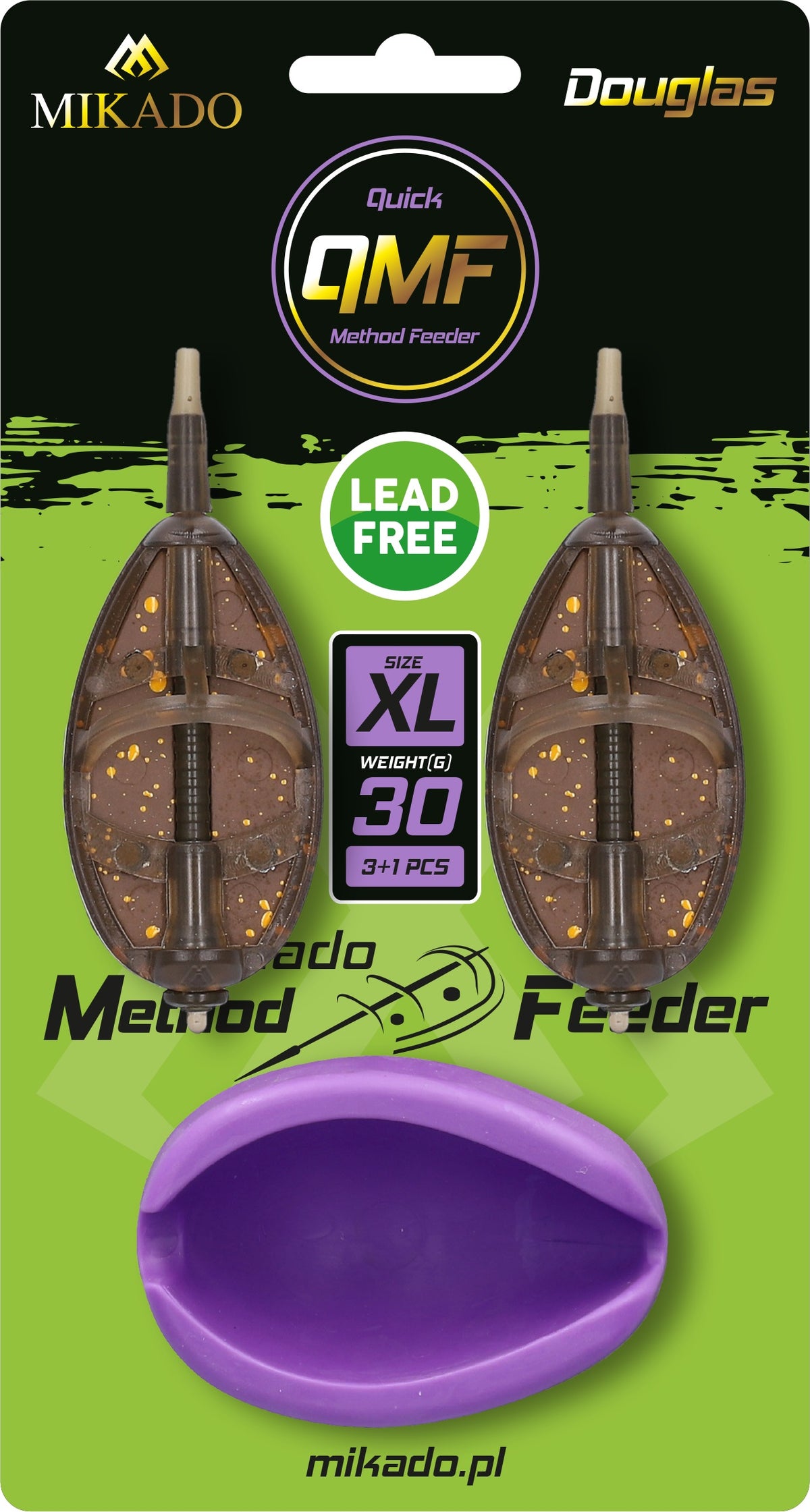 Mikado Feeder - Method Feeder "DOUGLAS" Q.M.F. Set Xl Komplet - 2x30g + Feeder Form - 1 Satz