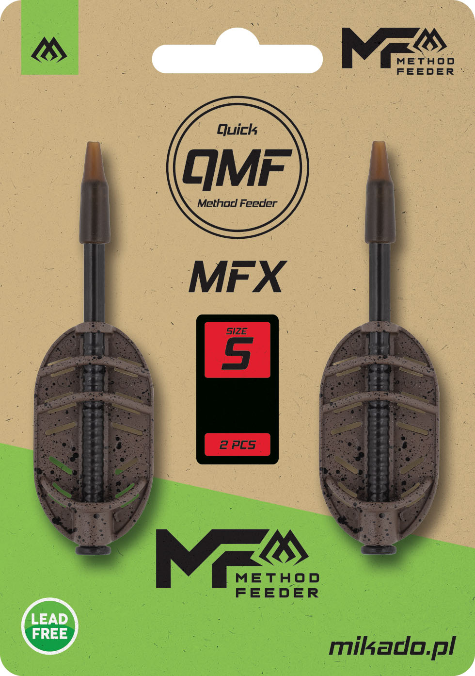 Mikado Feeder - Method Feeder Mfx - Q.M.F. Größe S - 40g - 2 Stk.