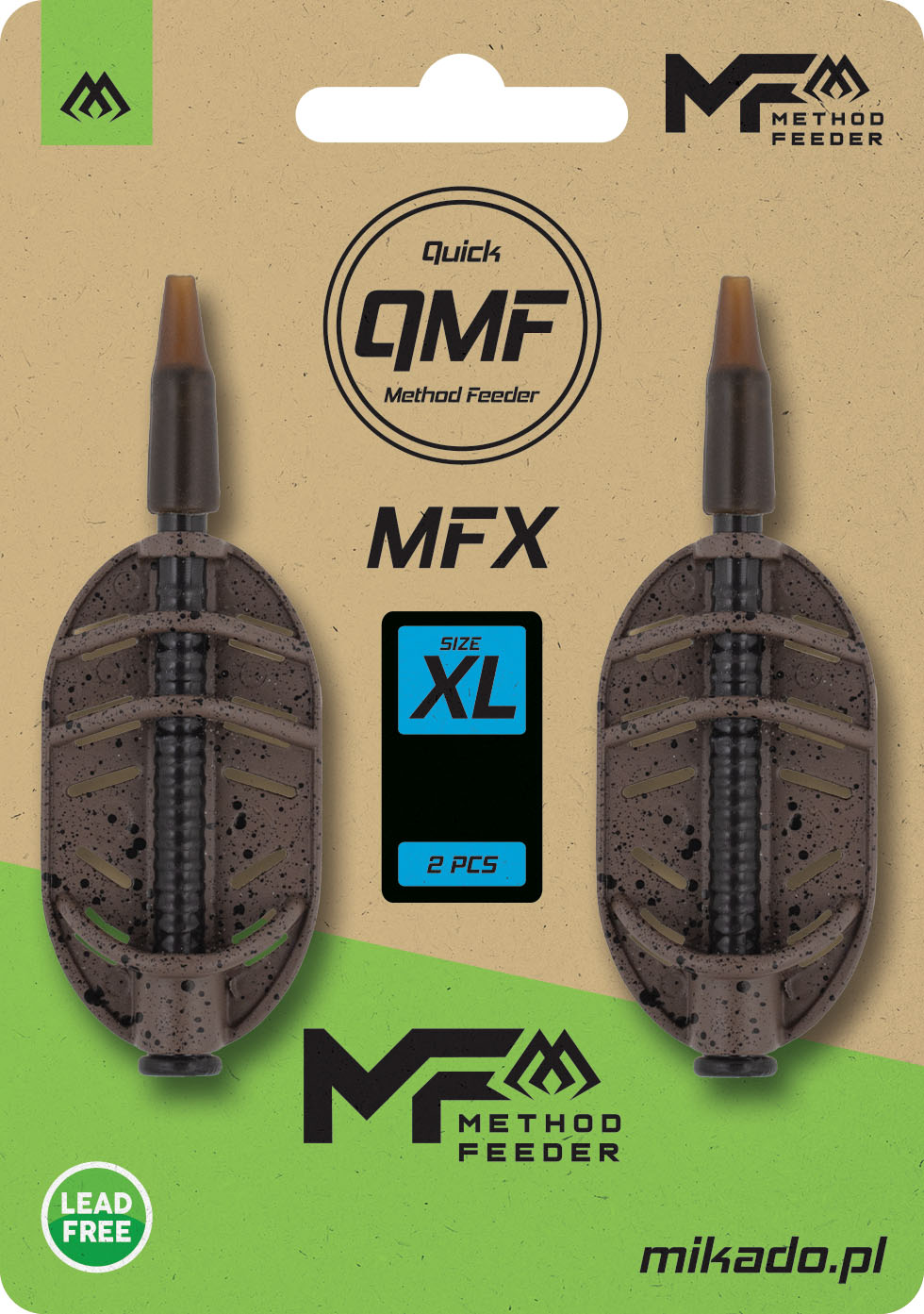 Mikado Feeder - Method Feeder Mfx - Q.M.F. Größe Xl - 60g - 2 Stk.