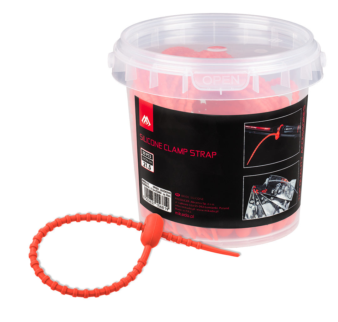 Mikado Band - Silikon-Clipband - 21,5 cm/ROT - 50 stk.