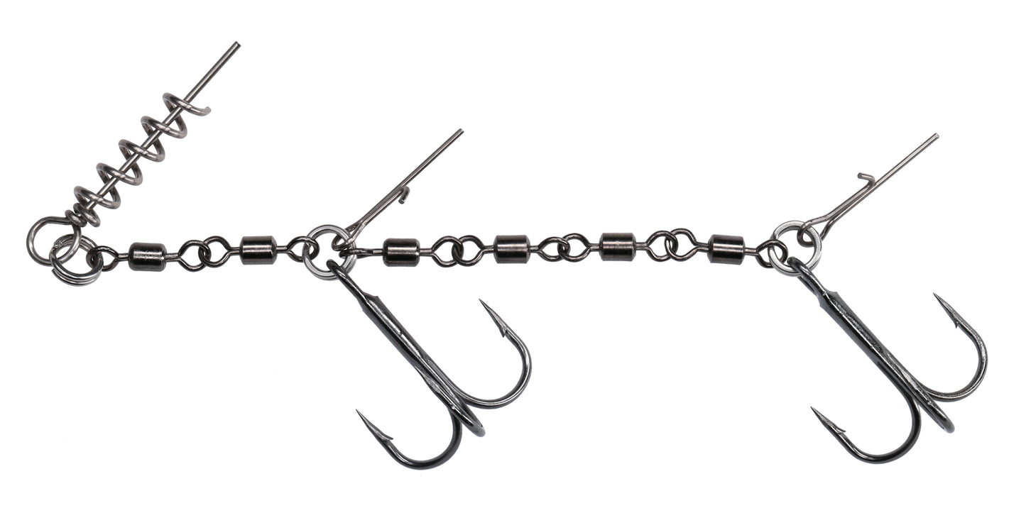 Mikado Stinger - Jaws Double Evo Stinger Xl - 35kg - Drillingshaken NR. 2/0 - 1 Stk.