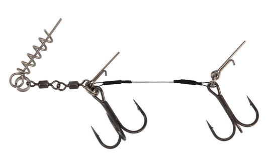 Mikado Stinger - Titan Jaws Double Evo Titanium Xl - 30 Kg - Drillinge 2/0 , 1/0 -  1 STK.