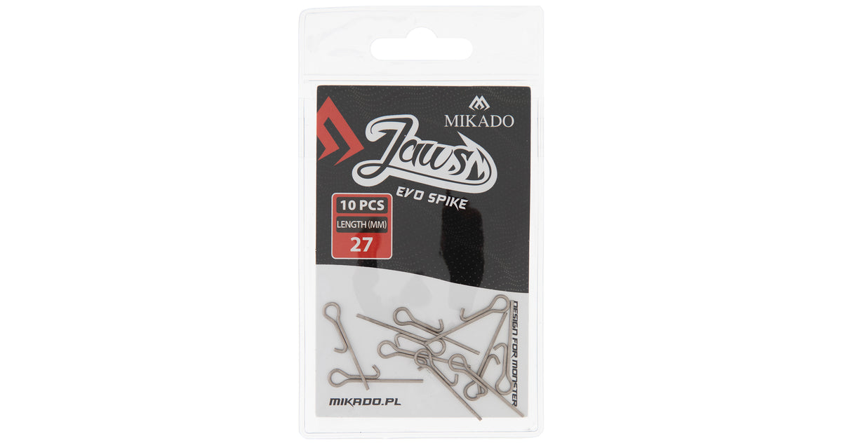 Mikado Pin Für Köder - Jaws Evo Spike - 27 Mm -  10 STK.
