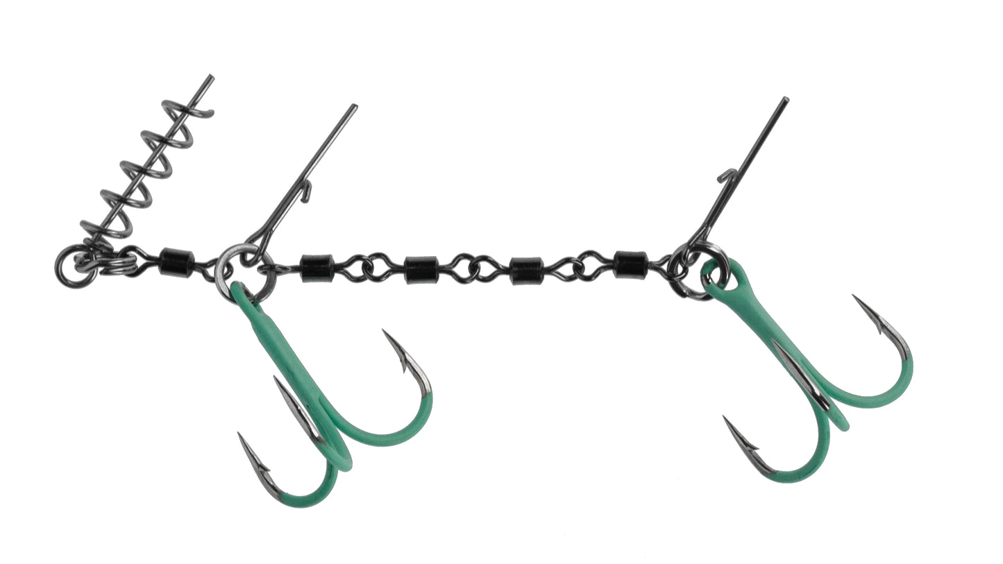 Mikado Stinger - Von Wirbeln Jaws Double Evo Stinger Fluo - 25kg - NR. 1/0 - 1 Stk.