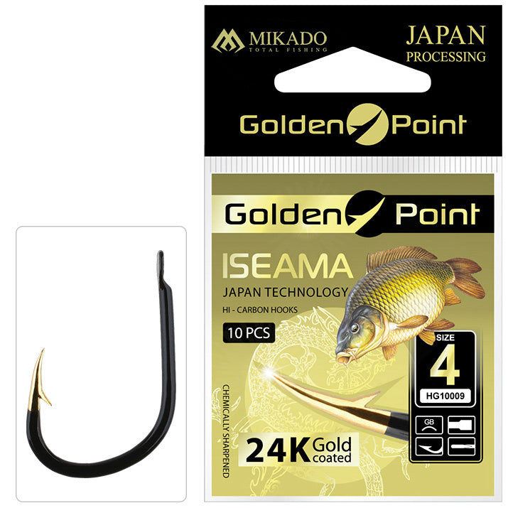 Mikado Haken - Golden Point - Iseama NR. 8 Gb - 10 Stk.